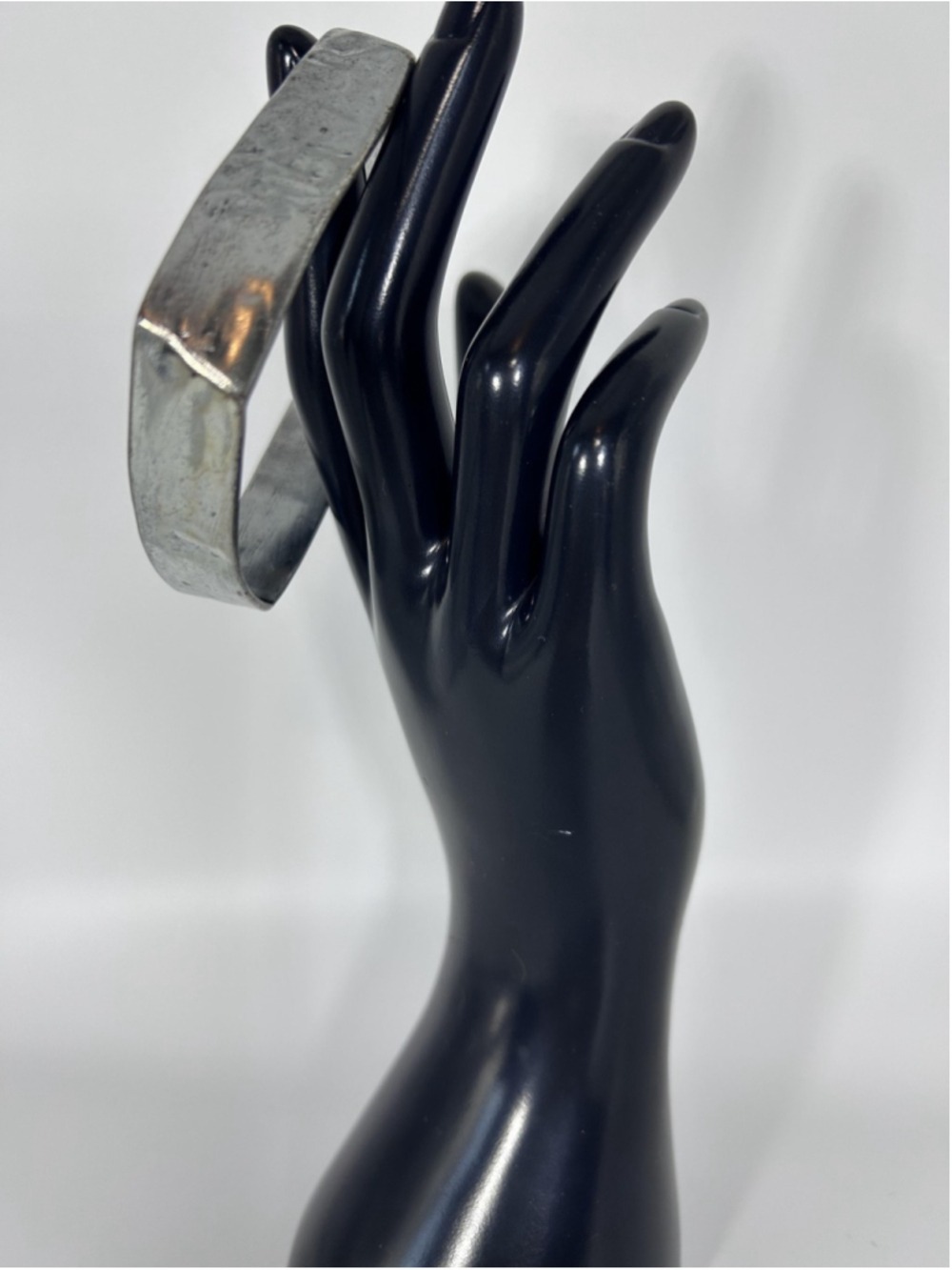 Heavy Modernist Sterling Silver Tested Geometric Cuff Bracelet‎ Artisan Unmarked